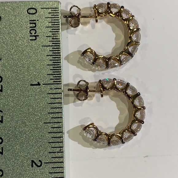 Uternity Hoop Earrings Sterling Silver 925 14K YG - Picture 7 of 12